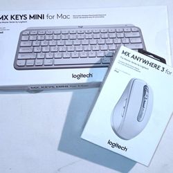 Logitech MX Keys Mini & MX Anywhere 3 Mouse Bundle For Mac
