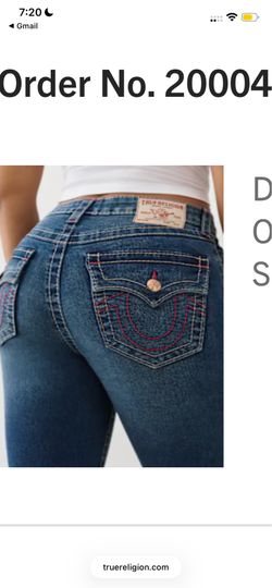 True religion women’s high wasted super skinny size 34 equals 18 but runs small corre chiquito