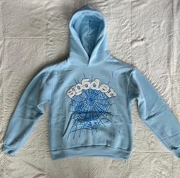 Sp5der Hoodie Baby Blue