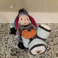 Disney Winnie the Pooh Eeyore Ringo Star Beatles Drums Bean Bag Plush - New Condition - Rare