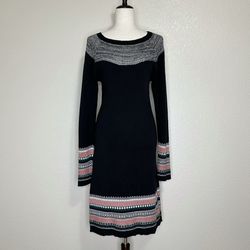 Athleta Cashmere Blend Fair Isle Knit Sweater Midi Dress