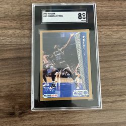 Shaquille O’Neal Rookie Card / 1992-93 Fleer / SGC 8