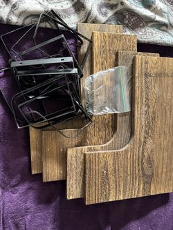 four corner shelves with hardware