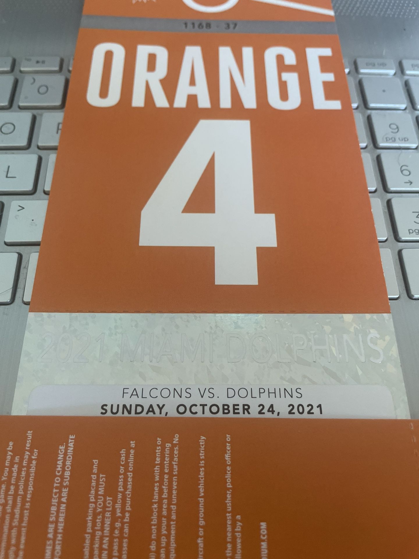 Miami Dolphins Orange Pass For Sunday 