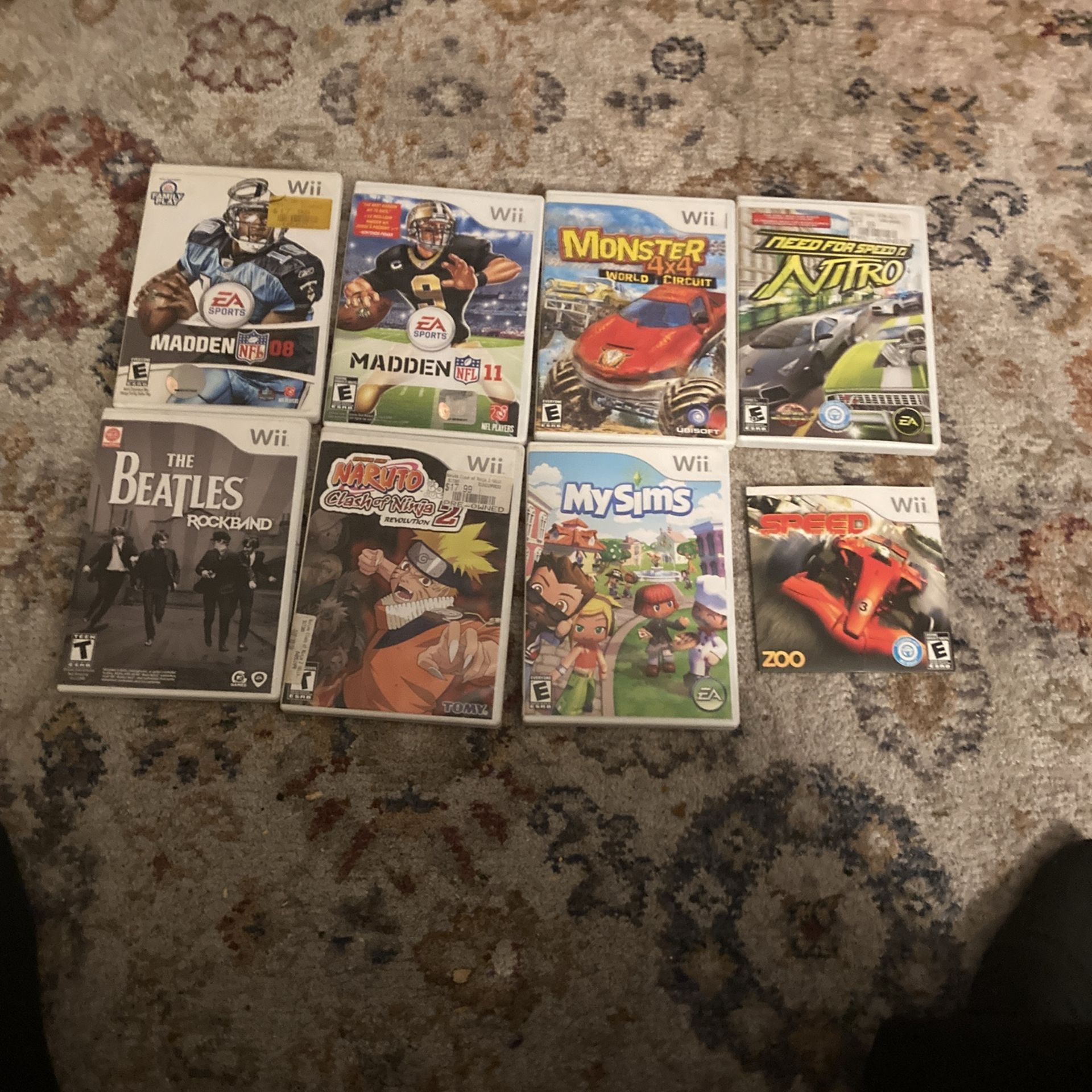 Wii Games $5-$9 Each Or Make Offer On All