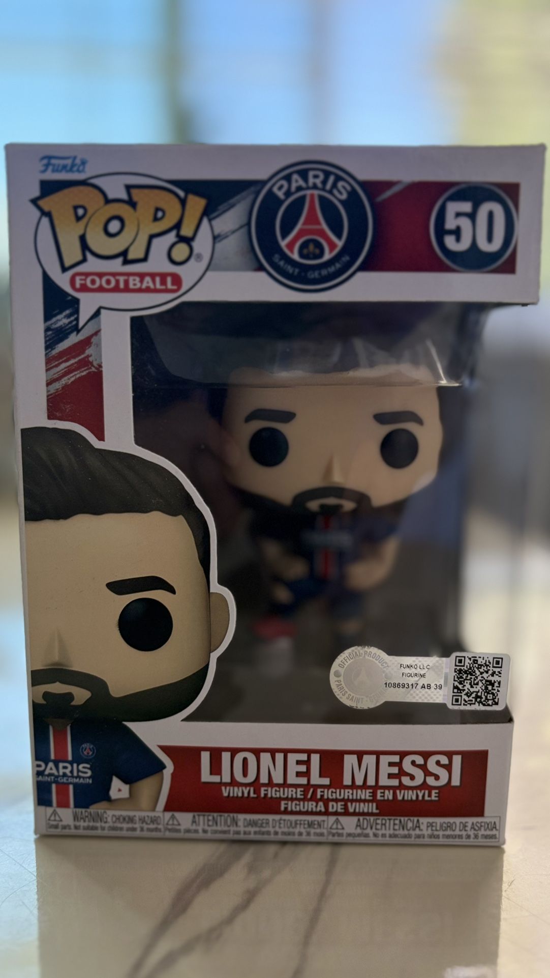 Funko Pop Football PSG: Lionel Messi Vinyl Figure Standard $15