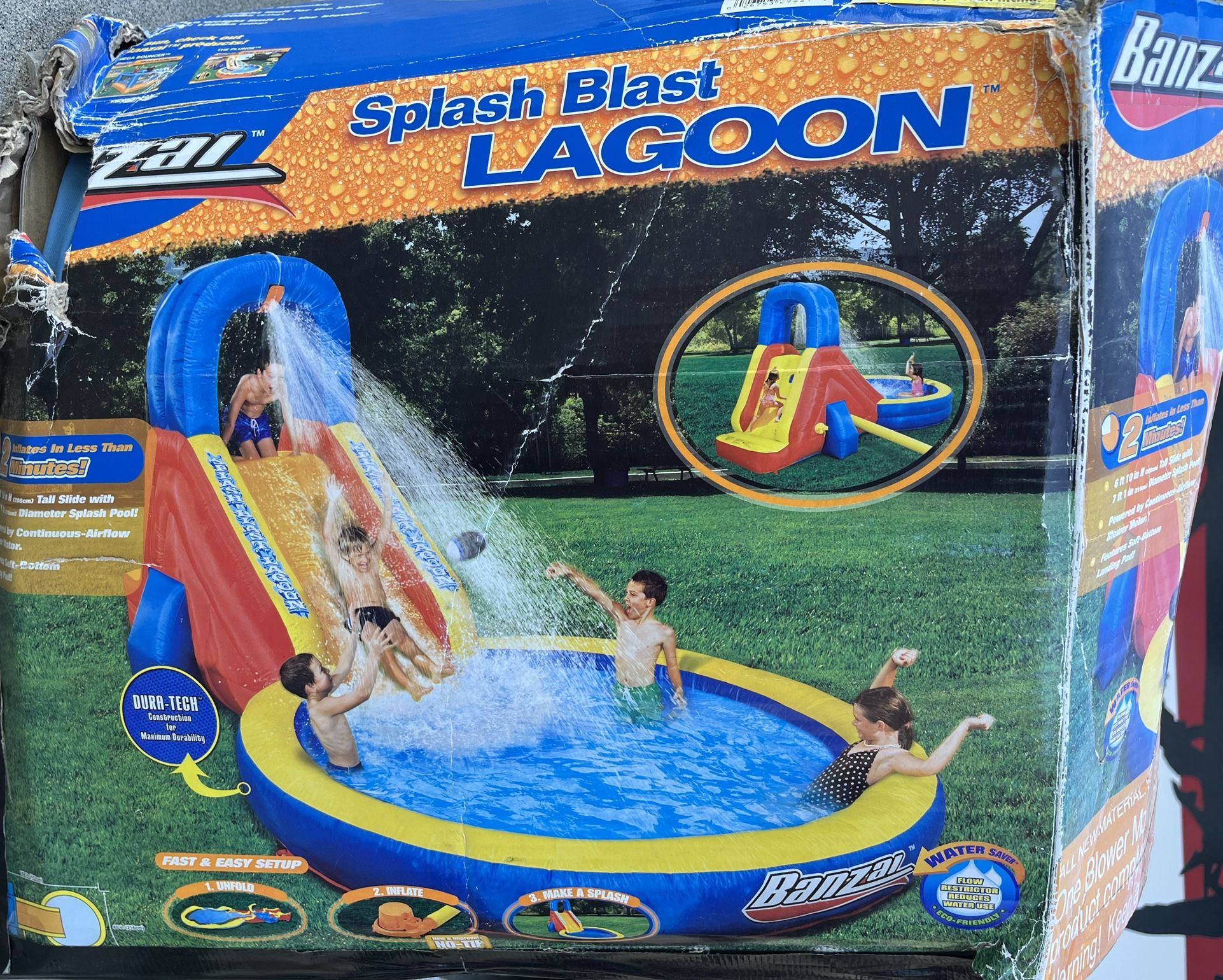 Banzai Inflatable Slide Pool Water Park