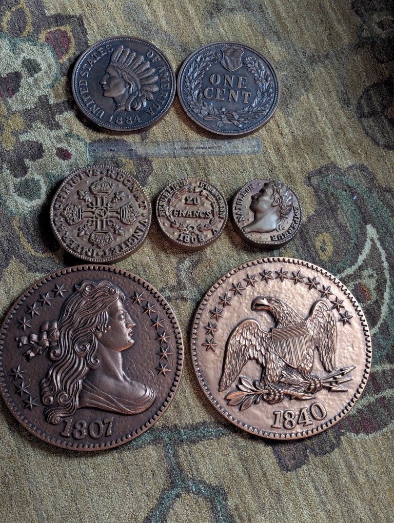 Collection Of Wall Art Coins