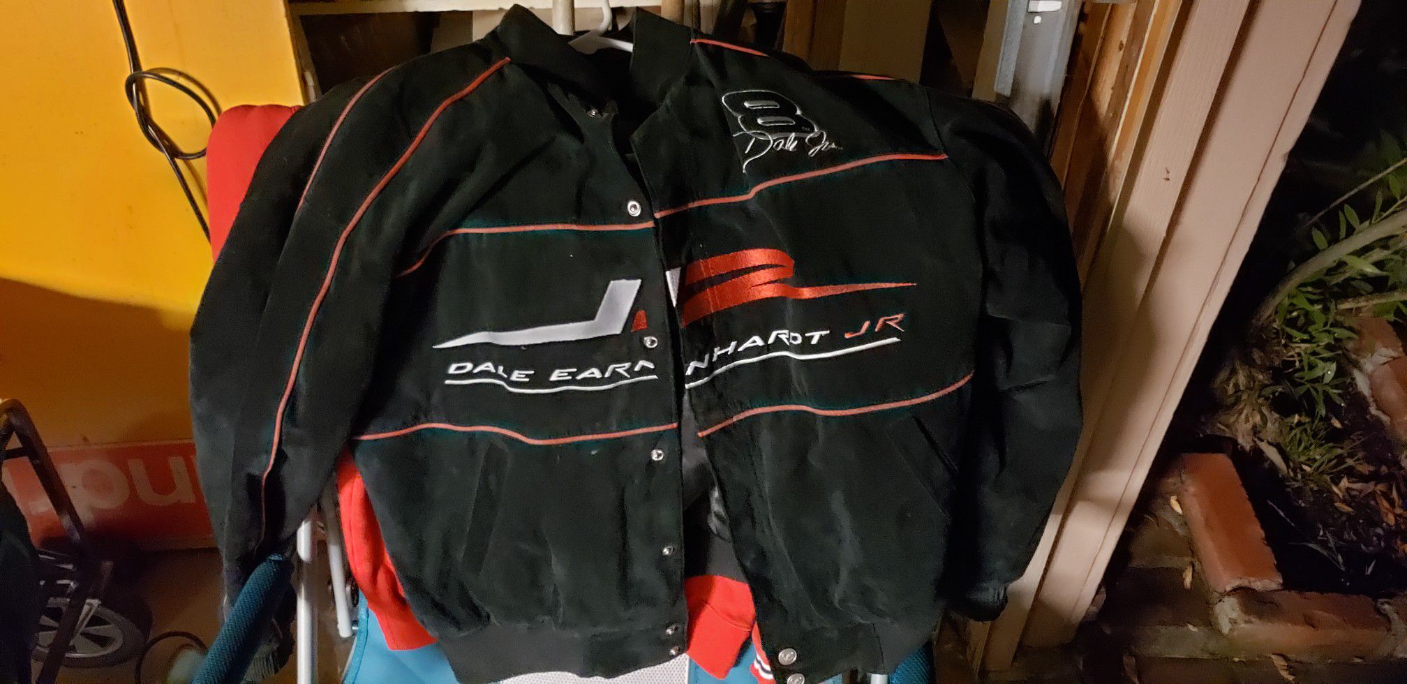 Budweiser Dale Earnhart Jr Leather jacket and sweatshirt combo size medium