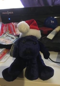 Purple Christmas dog