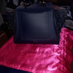 New Zac Posen Floral Purse Navy