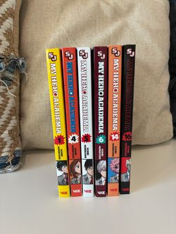 My Hero Academia Manga Volumes 1, 4, 5, 6, 14, 16