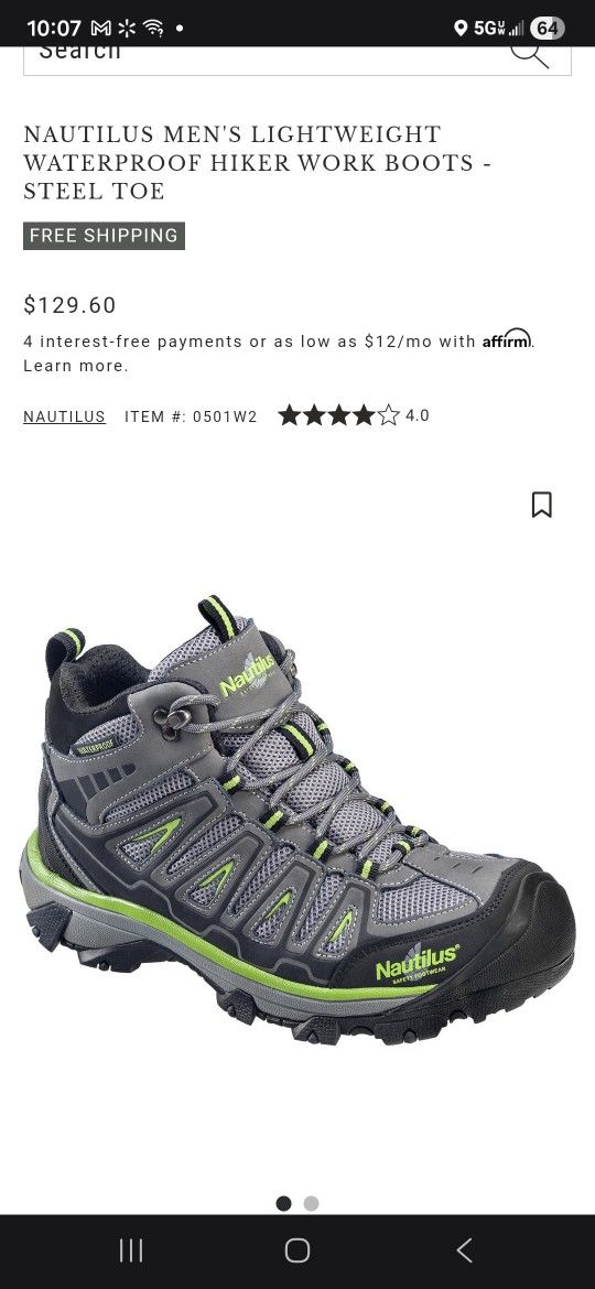 Steel Toe Work Boots