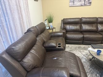Ashley Brand leather couch