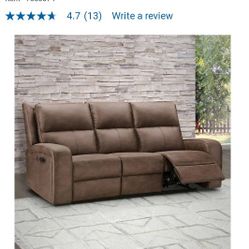 Fabric Sofa And Loveseat With Manual Recliners 