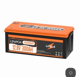LiPULS 12V 330Ah LiFePO4 Lithium Battery, Built-in 200A BMS, 4224Wh Load Power