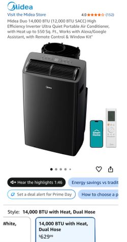 Midea Duo Inverter Portable Air Conditioner AC