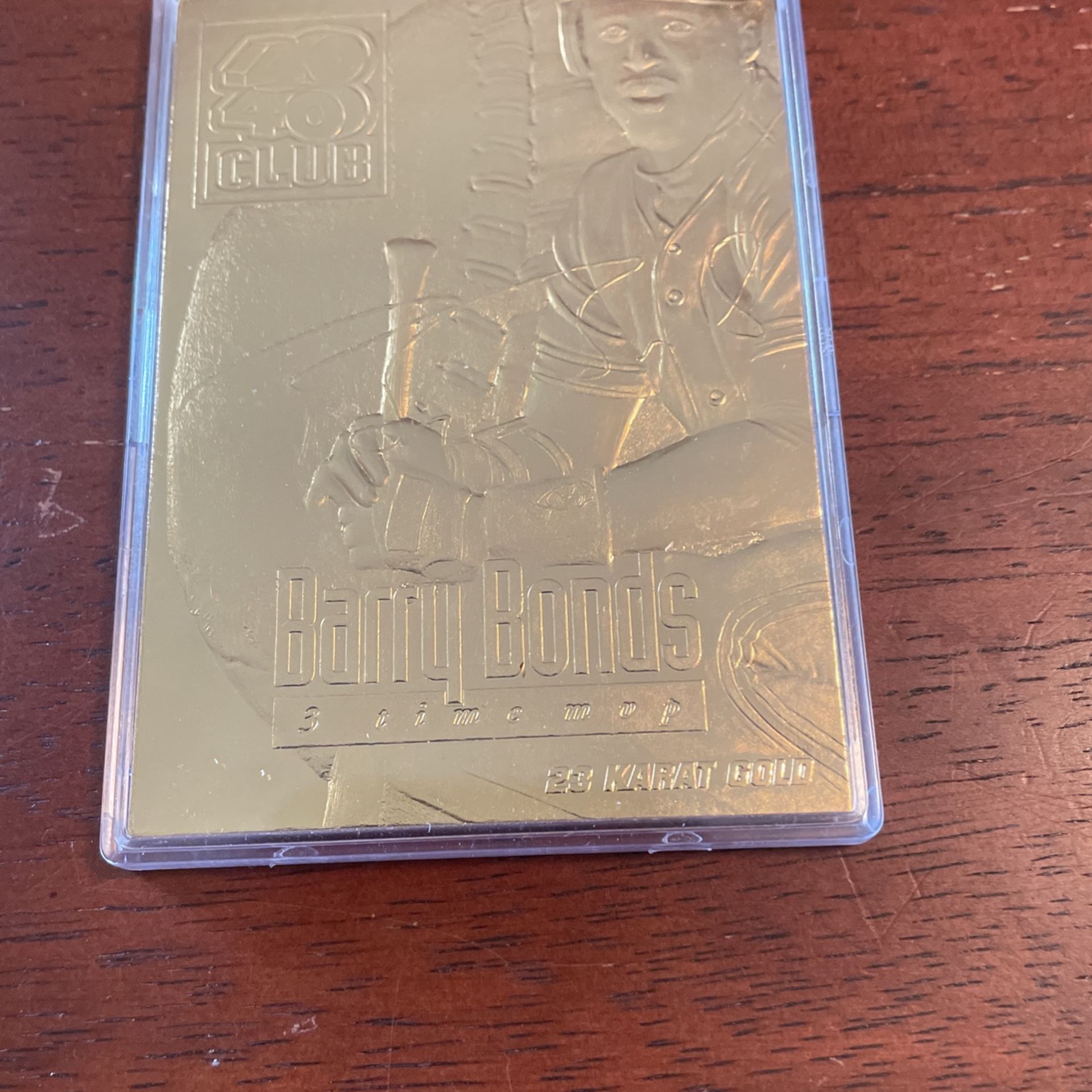 Barry bonds 23 karat gold foil baseball card
