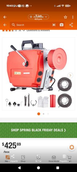 New 120ft drain cleaner