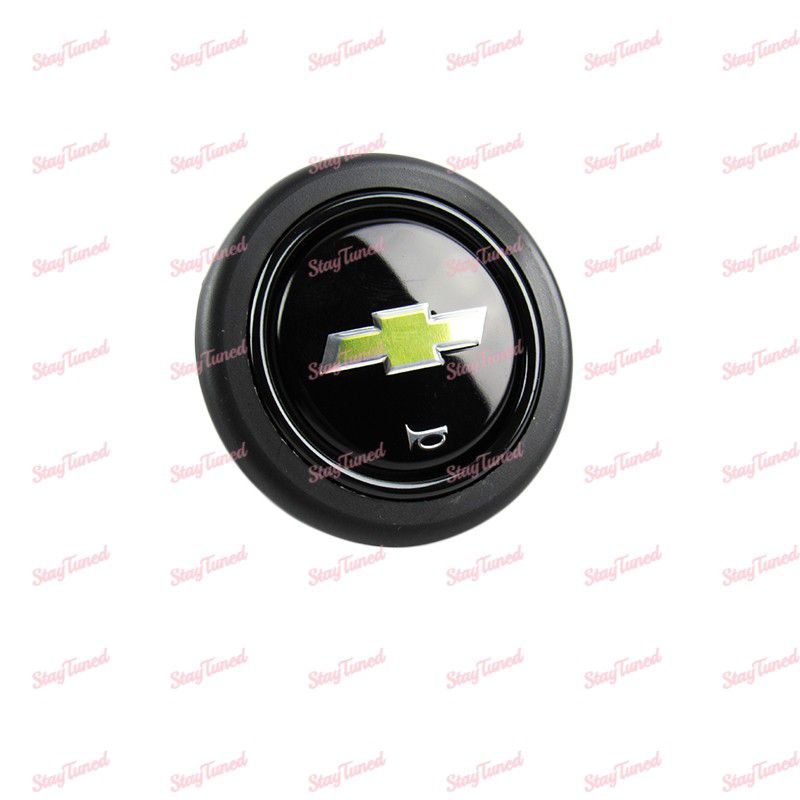 New Sport Steering Wheel Horn Button Black fits Chevy Chevrolet MOMO RAID NRG X1 -(4-HORN-CHEVY-BK