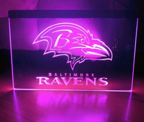 BALTIMORE RAVENS LED NEON LIGHT SIGN 8x12