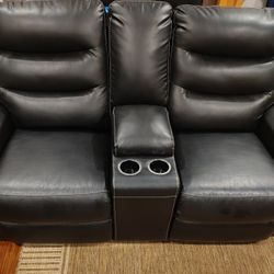 Leather Love Seat From Ashley's H.F 