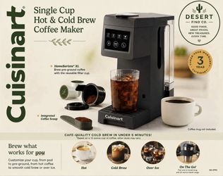 Cuisinart SS-27PC Single Cup Hot & Cold Brew Coffee Maker Black w/ Box