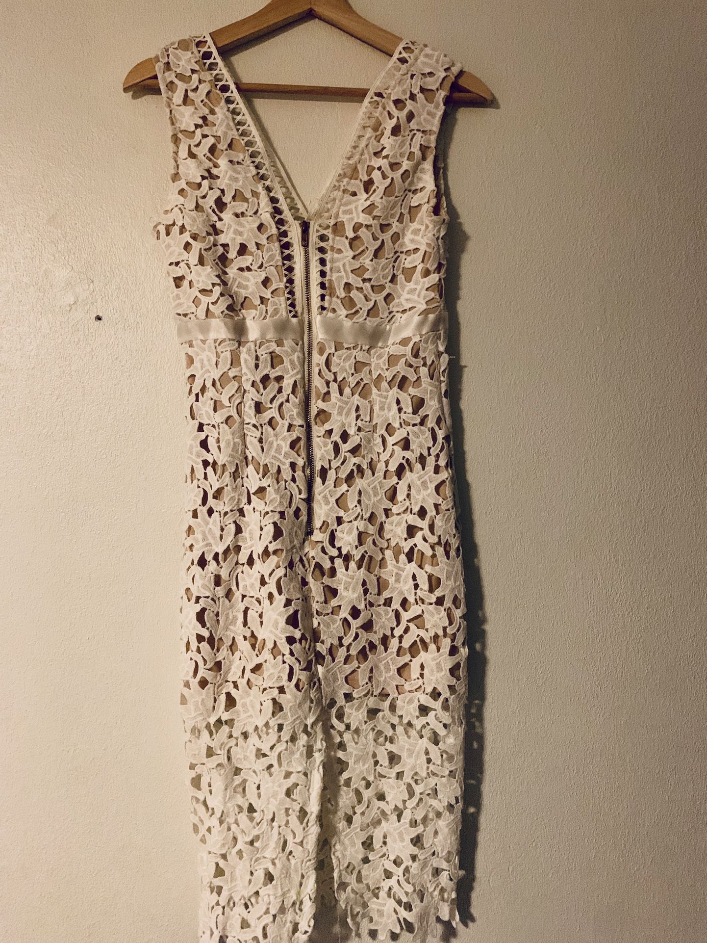 Beautiful Beige Lace Dress - Size S