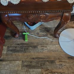Two Cherry Wood Side End Tables