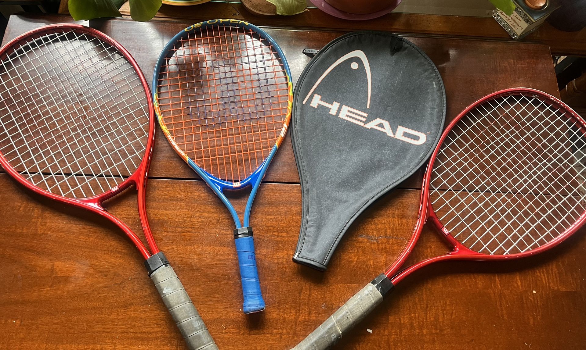 Set of 3 Wilson Tennis Rackets with 1 Head Cover
