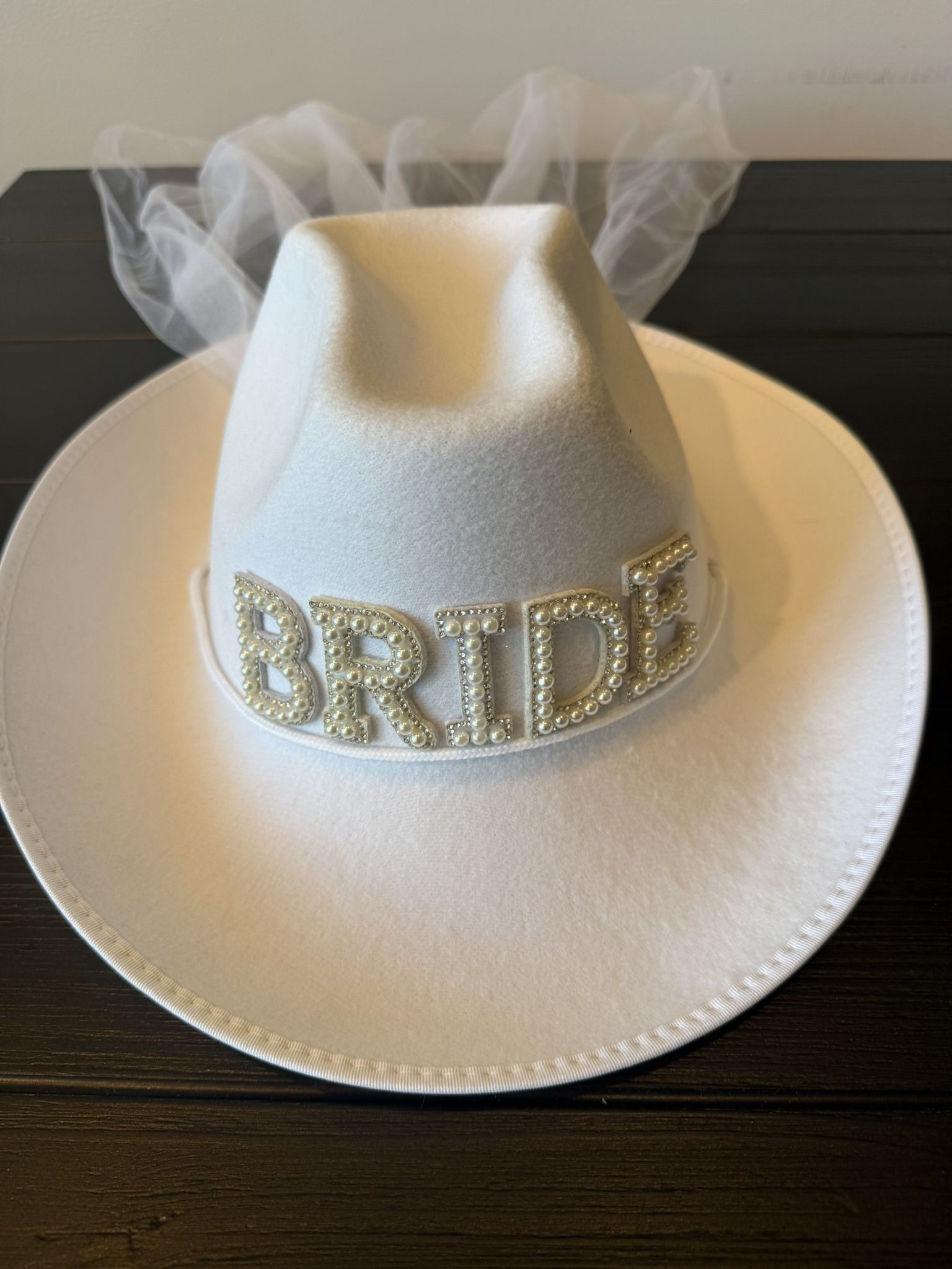 Adjustable Bride Cowboy Hat