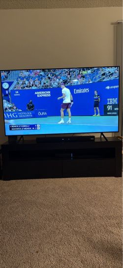 TV + TV Stand + Soundbar – Complete Entertainment Center