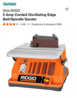 RIDGID 5 Amp Oscillating Edge Belt/Spindle Sander