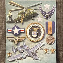 New US Military Air Force Dimensional Scrapbook Stickers