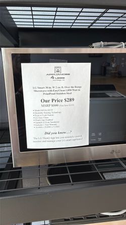 LG Over the Range Microwave Stainless Steel