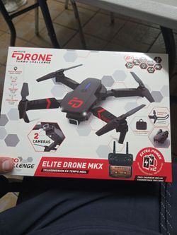 Elite Drone MKX black turbo challenger dual cameras 50 m range