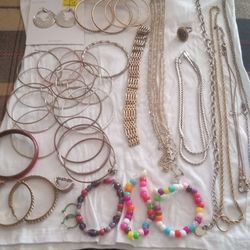 Jewelry Good Condition, Bracelets , Necklaces , Earrings,$.75 Cents Each Or All For $10.00