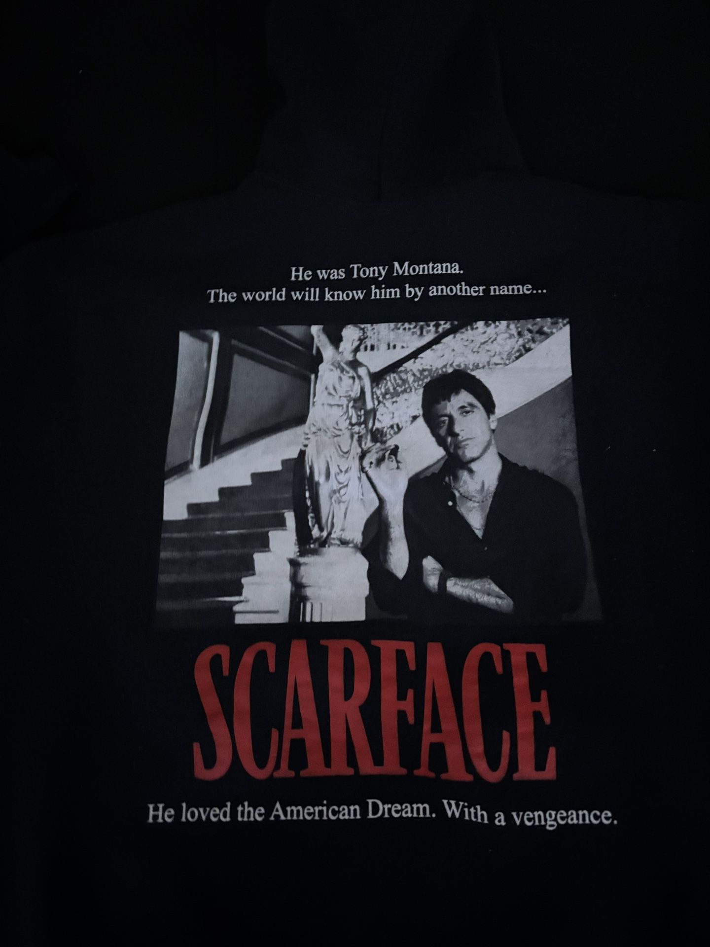 Black Scare Face Hoodie