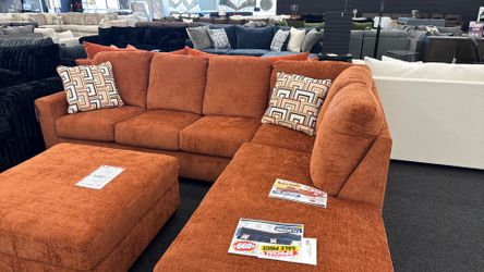 orange sectional MULTIPLE COLORS