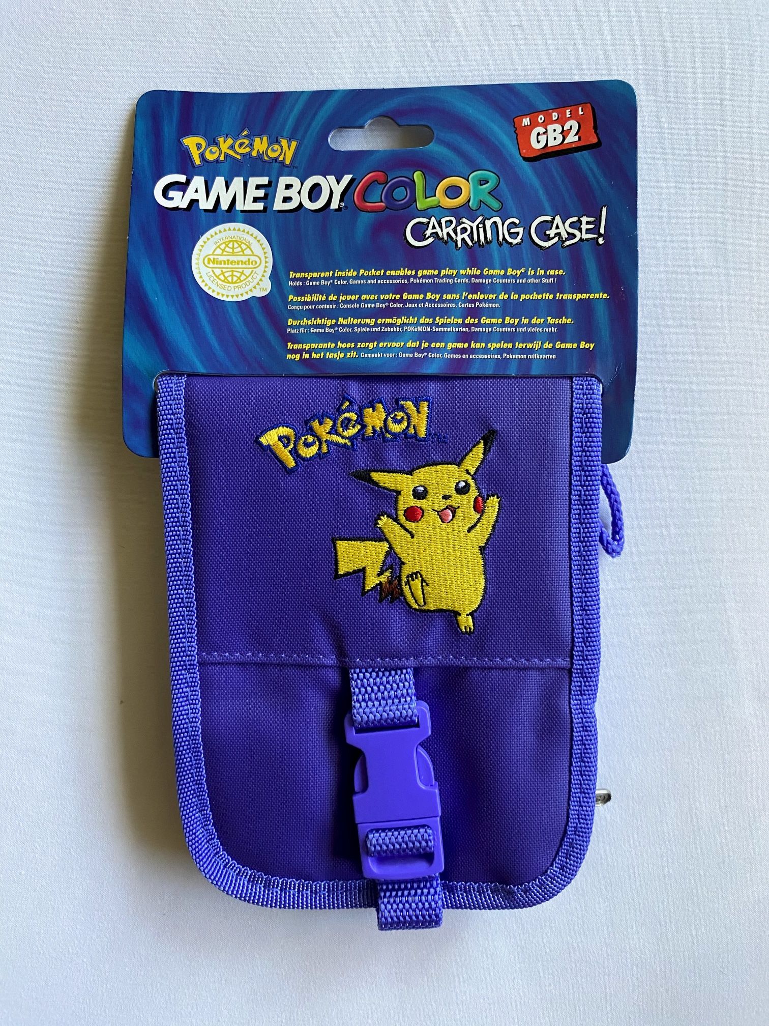 Vintage Pokemon Nintendo Game Boy Color Pikachu Carrying Case BRAND NEW (Purple)