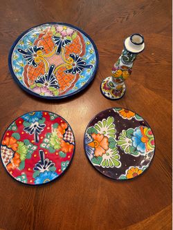 Mexican Talavera Pottery Set