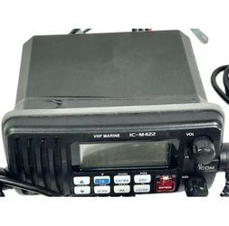 Icom IC-M422 VHF Marine Radio Transceiver Fixed Mount Hand Mic Black NOT TESTED