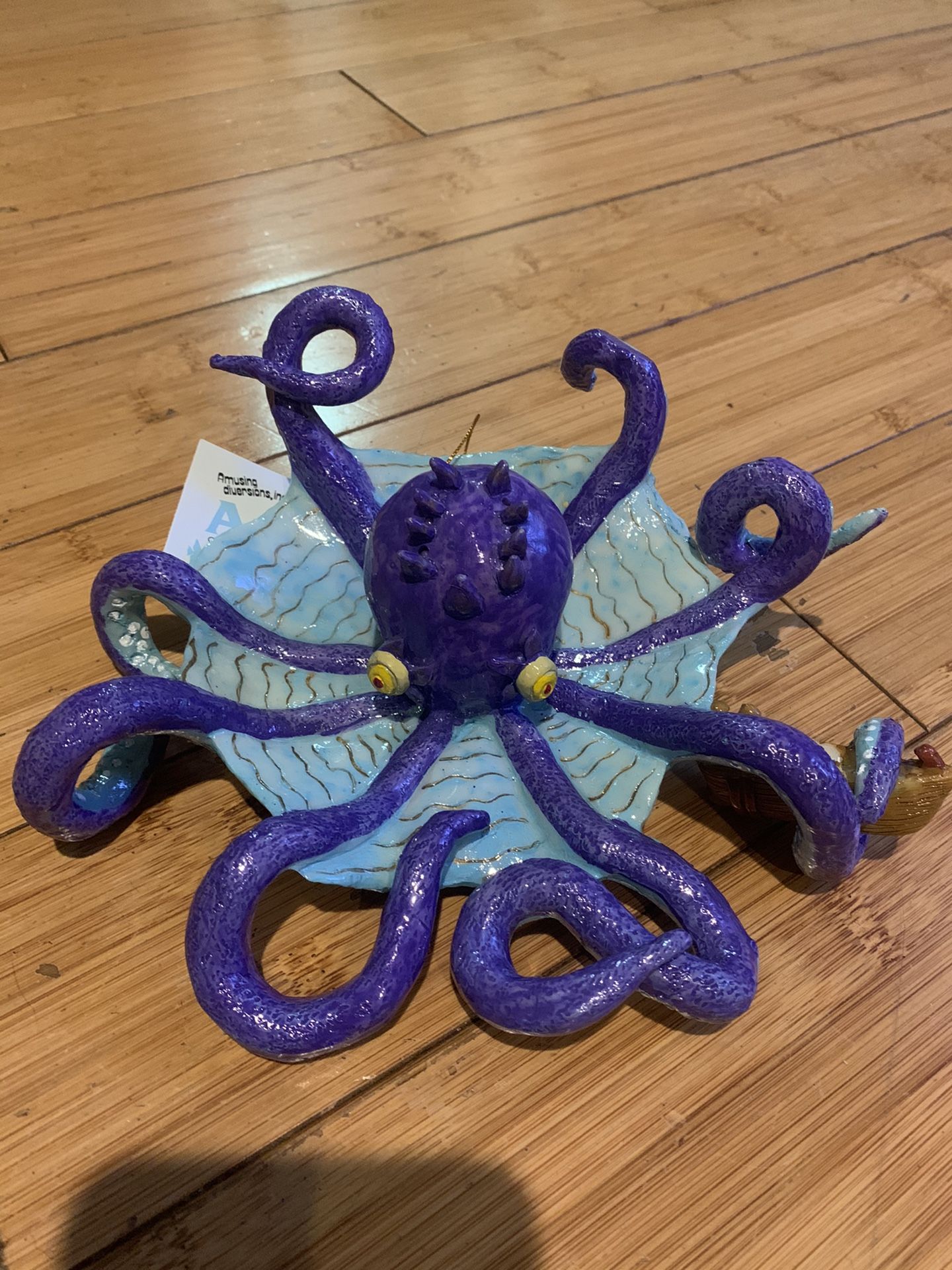 Amusing Diversions, inc. ArtAqua Quality Aquarium and Terrarium Ornaments Blue Octopus