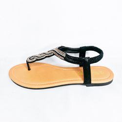Astrid NG82 Women’s Elastic Strappy Flat Thong Sandals