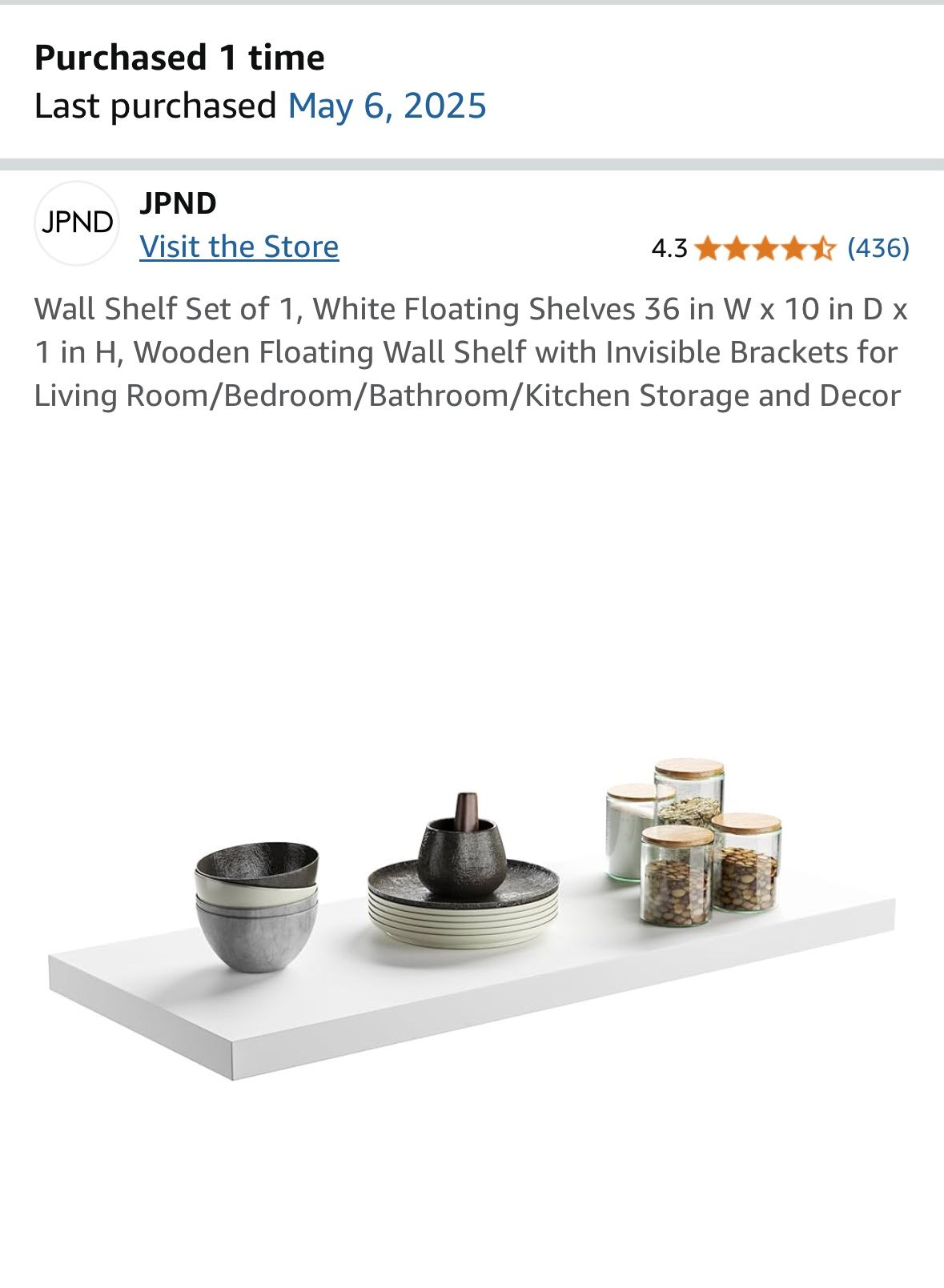 White Floating Shelves