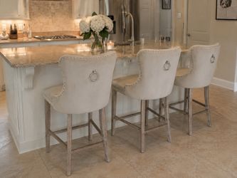 3 elegant high top chairs