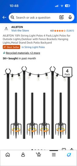 Poles for String Lights