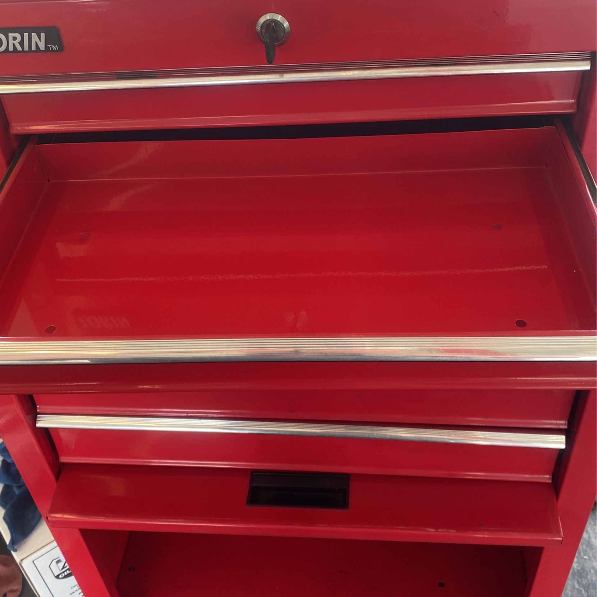 Tool Box Only Top Locks And It Has One Key