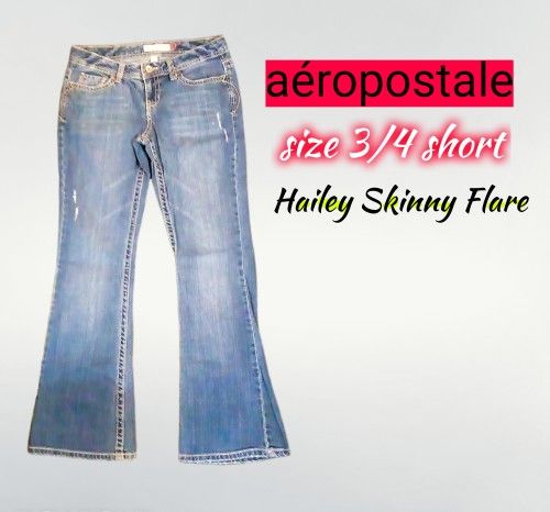 Aéropostale Size 3/4 Short Hailey Skinny Flare Jeans