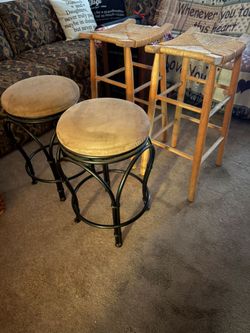 Mixed Set of 4 Bar Stools